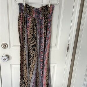 Bohemian wide leg pants